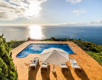 Secluded Sunset Villa set in lush mature gardens with amazing sea view